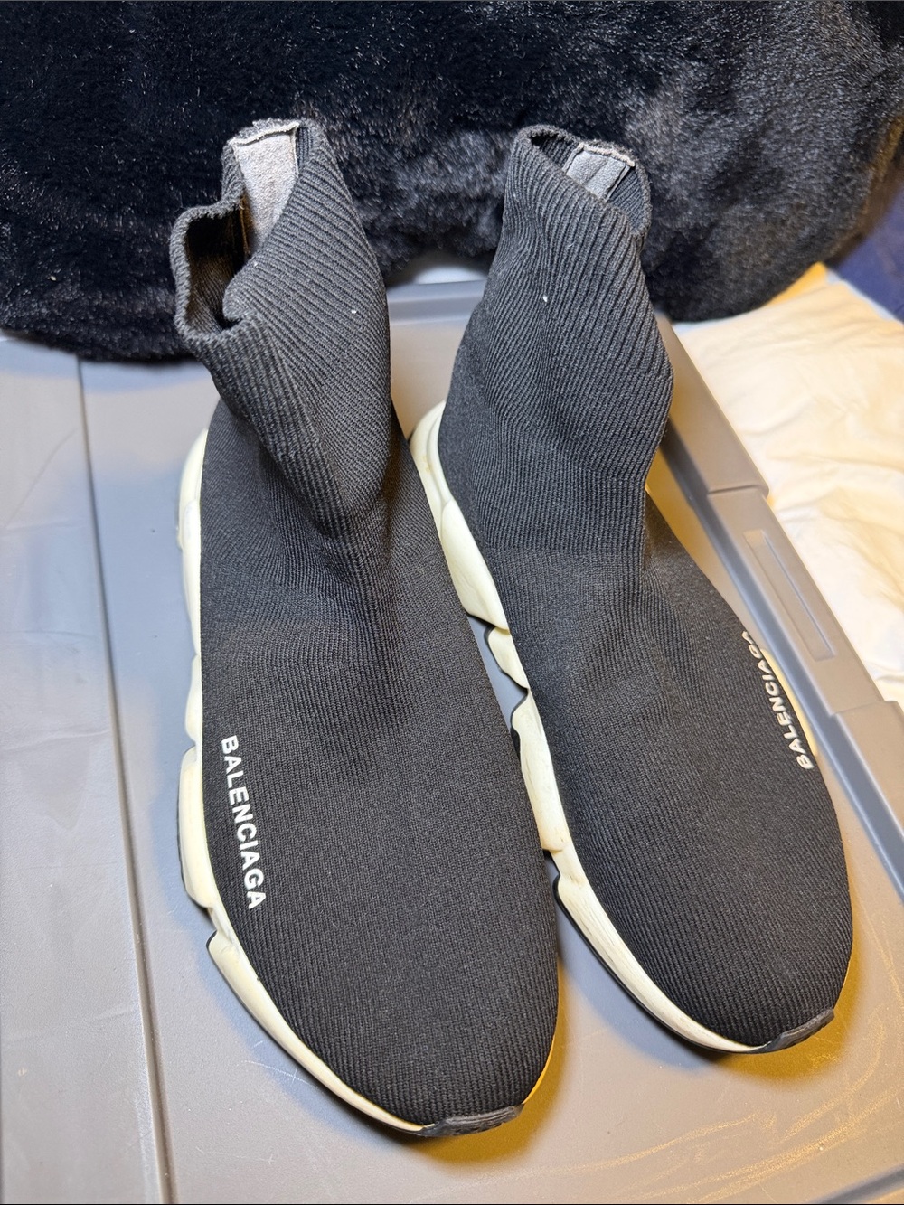 Balenciaga women’s knit sneakers